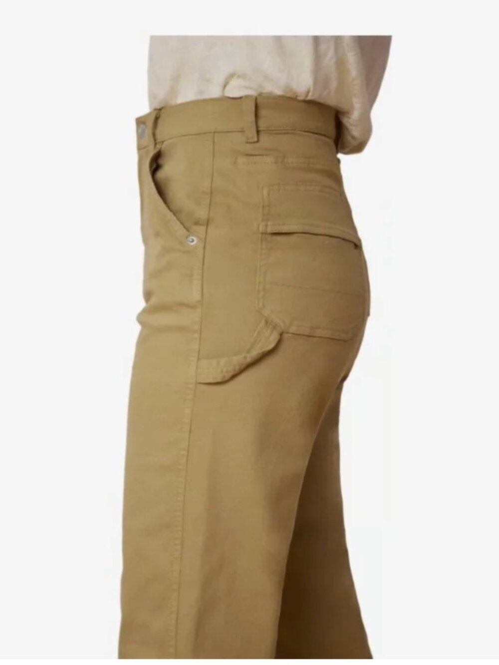 NWOT Cropped Cargo Pants Khaki 30" waist